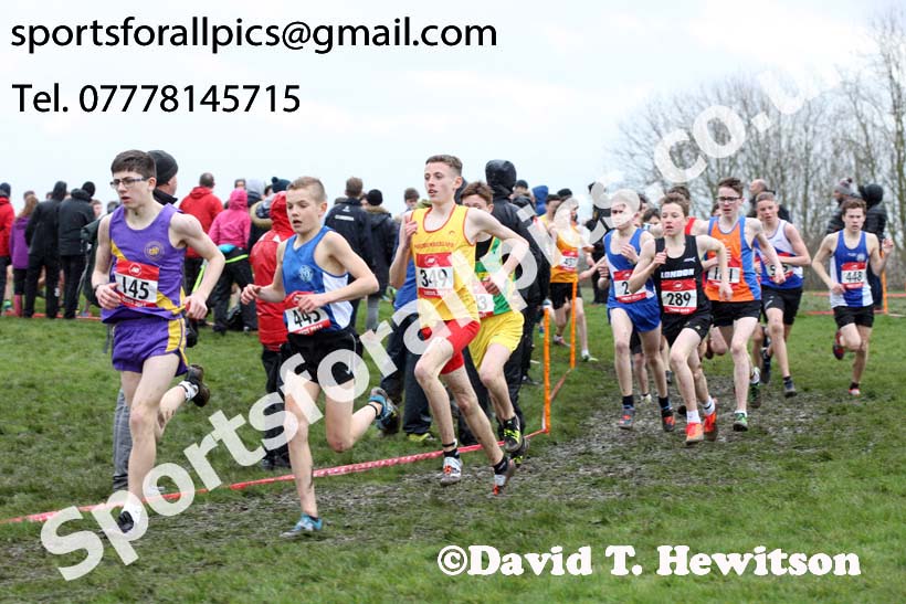 Junior boys 2019 New Balance English Schools Cross Country Champs, Temple Newsam, Leeds. Photo:  David T. Hewitson/Sports for All Pics